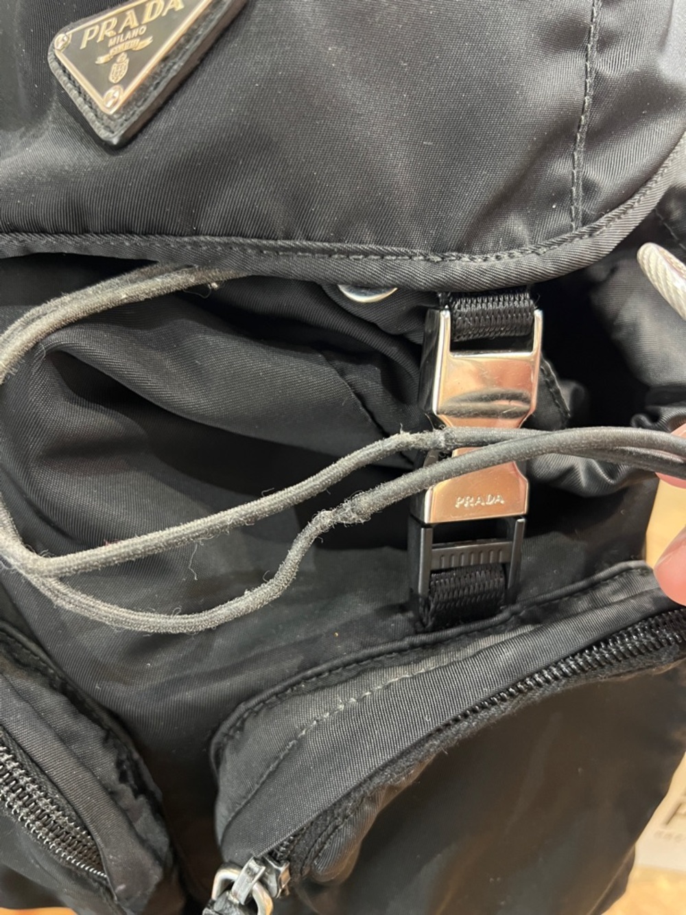 Prada Black Drawstring Nylon Backpack - Picture 12 of 12